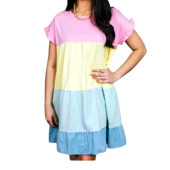 NWT Simply Southern Small Colorblock dress - Picture 2 of 13